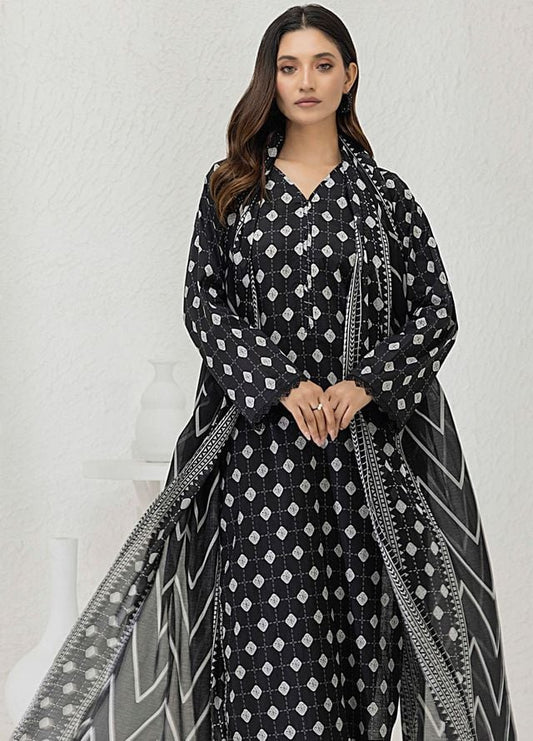 Regalia Textiles Printed Lawn Suits Unstitched 3 Piece RGT25BW D-07 - Summer Collection