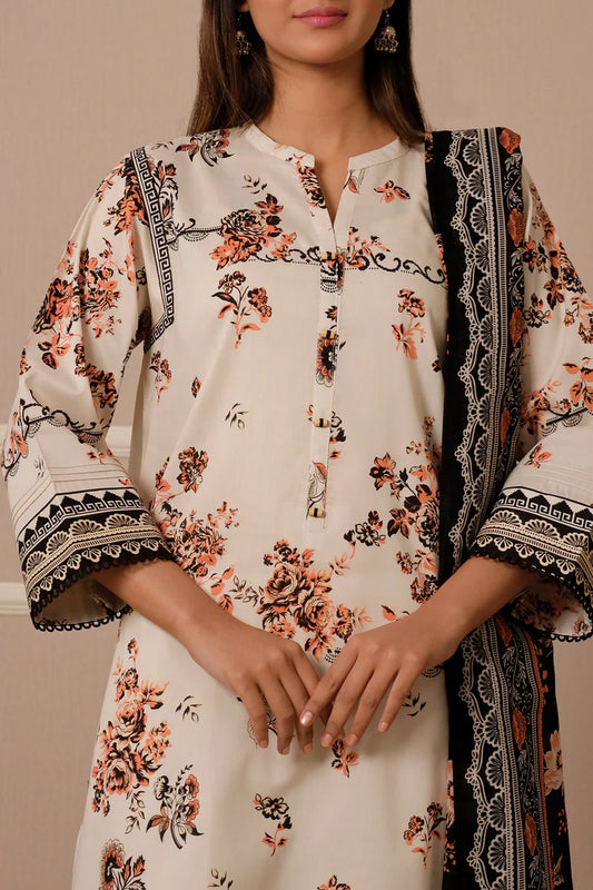 Saya Lawn 3 Piece Unstitched - WUNS-5872