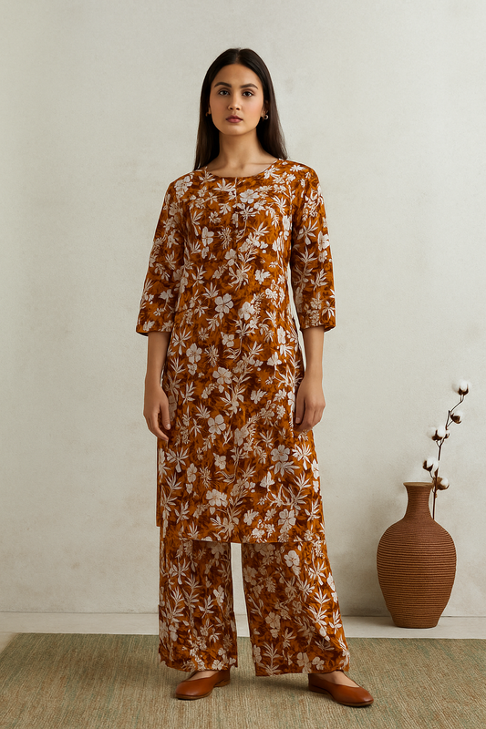 POLO COTTON PRINTED 2 PC